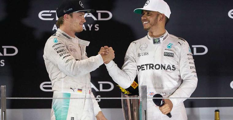 Hamilton over relatie zijn met Rosberg afgelopen jaar