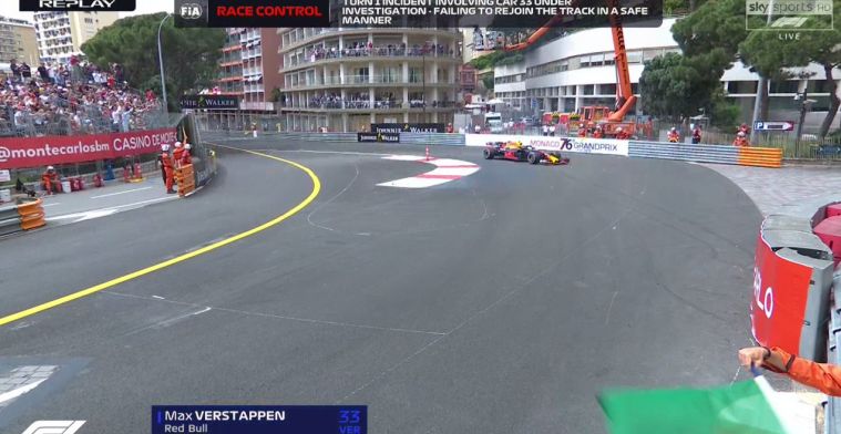 UPDATE | Verstappen Under Investigation wegens achteruitrijden VT1 Monaco