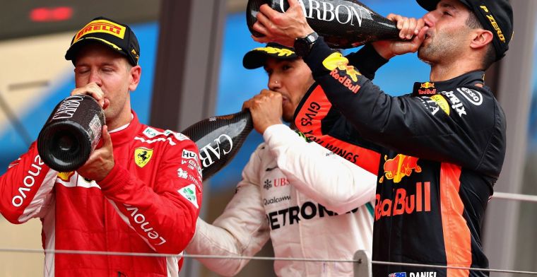De overwinning van Ricciardo in Monaco evenaart het record uit 1987