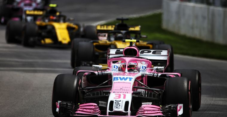 Renault inhalen volgens Force India een behoorlijke uitdaging