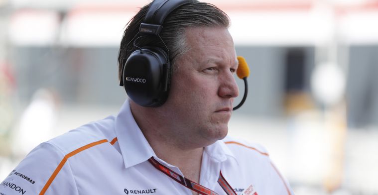 McLaren baas Zak Brown kijkt niet op van vertrek van Boullier