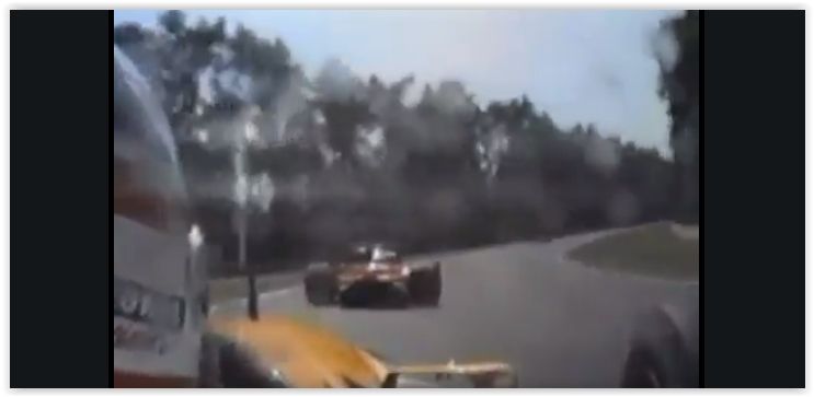 Meekijken over schouder van Mansell terwijl hij in 1992 over Hockenheim raast!