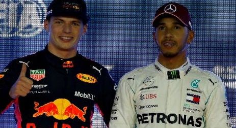 Hamilton hoopt op titelstrijd met Max Verstappen