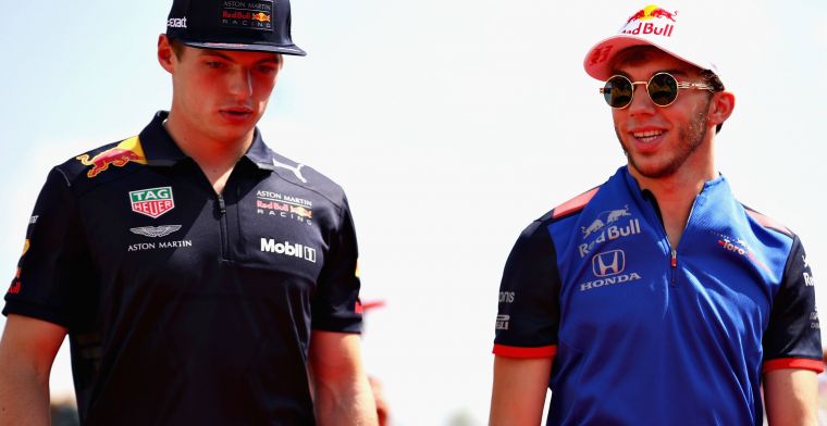 Verstappen: Ik wil dezelfde sfeer met Gasly als met Ricciardo