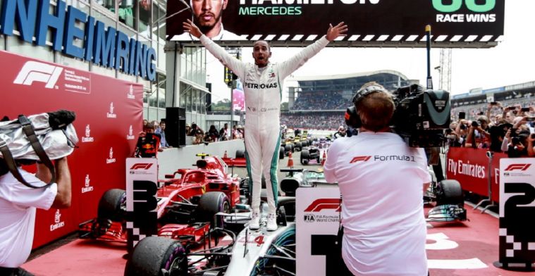 Hamilton over 'magische' dag op Hockenheim: 'Vettel zag mij herstellen'