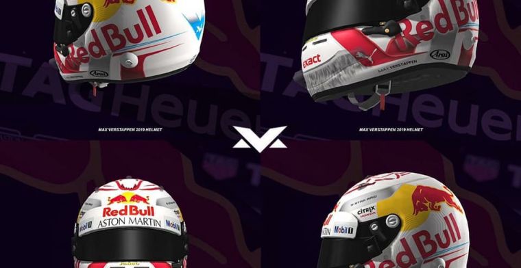 Steeds meer beelden van de nieuwe helm van Max Verstappen lekken uit