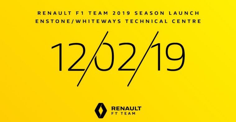 LIVE: De presentatie van de Renault RS19 livery voor het 2019 F1 seizoen