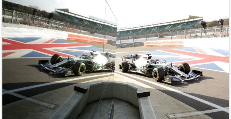 Ook Hamilton rijdt Mercedes W10-bolide op circuit