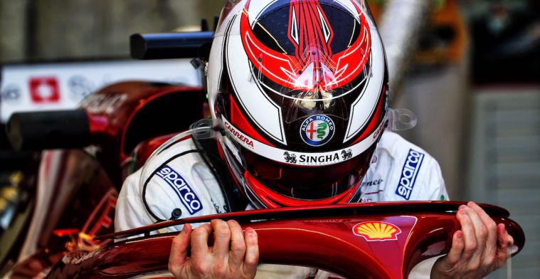 Kimi Raikkonen wordt niet enthousiast van een zesde plek met Alfa Romeo