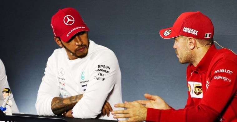 Lewis Hamilton heeft geen idee hoeveel punten hij voorstaat op Sebastian Vettel
