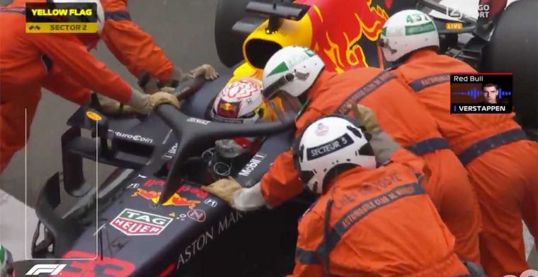 Verstappen moest teruggeduwd worden tijdens VT1 Monaco