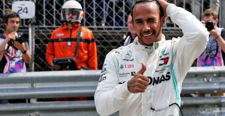 Hamilton enorm blij met pole position in Monaco