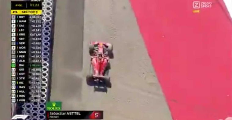 Ook Sebastian Vettel kende een moeilijk momentje in VT2 Oostenrijk