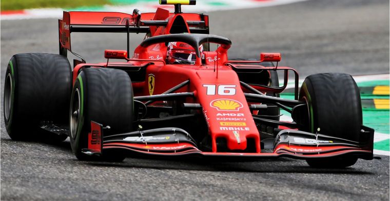 Samenvatting VT1 GP Italië: Leclerc snelste op spekgladde baan