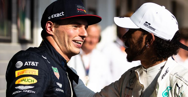 Hamilton kan wel lachen om Rosberg-sneer Verstappen: Max is een grappige gast
