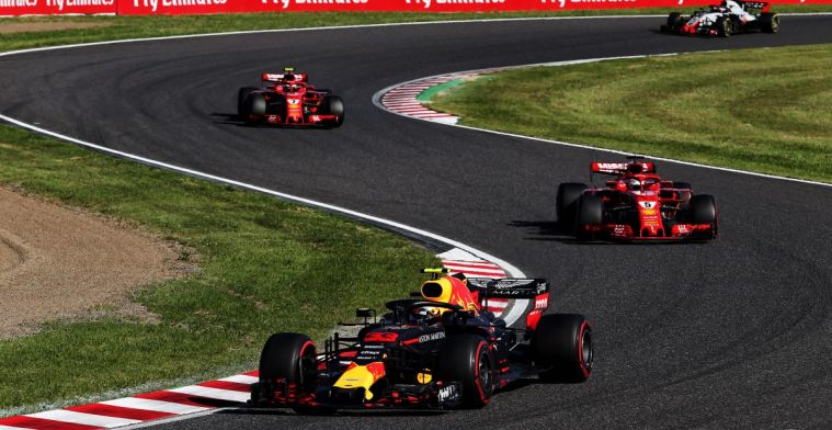 Dit was de race van Verstappen op Suzuka in 2018: Botsen met Ferrari's 