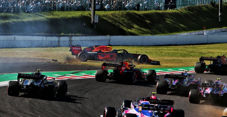 Rampweekend voor Verstappen en Honda; Valt uit na botsing met Leclerc