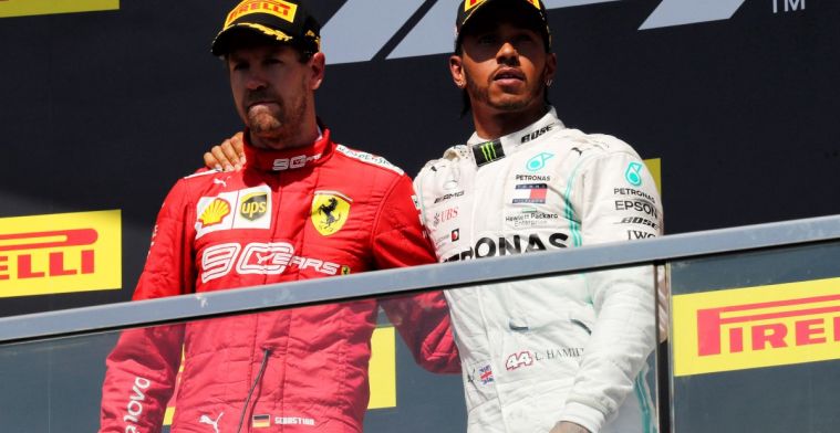Hamilton heeft titels volgens Vettel verdiend gewonnen 