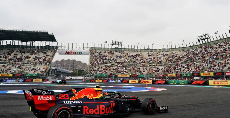 Onderdelentekort dreigt bij Red Bull na crash Albon in VT2 in Mexico