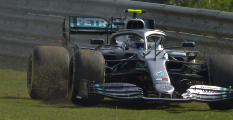 Bottas valt uit met kapotte Mercedes-motor; safety car is uit