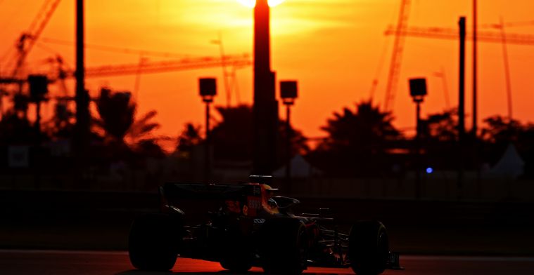 Verstappen vijfde in drukke avondsessie in Abu Dhabi, crash Bottas en Grosjean