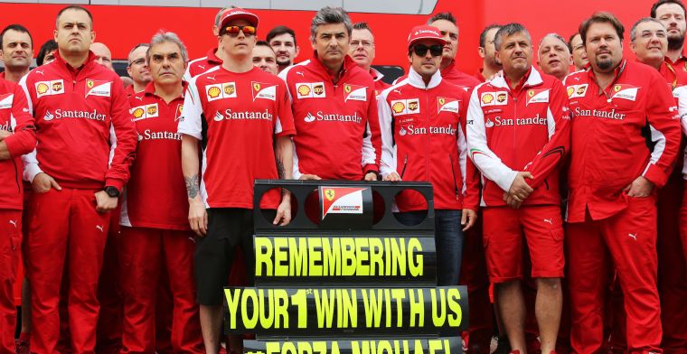 Schumacher heeft weinig tijd nodig voor eerste succes bij Ferrari