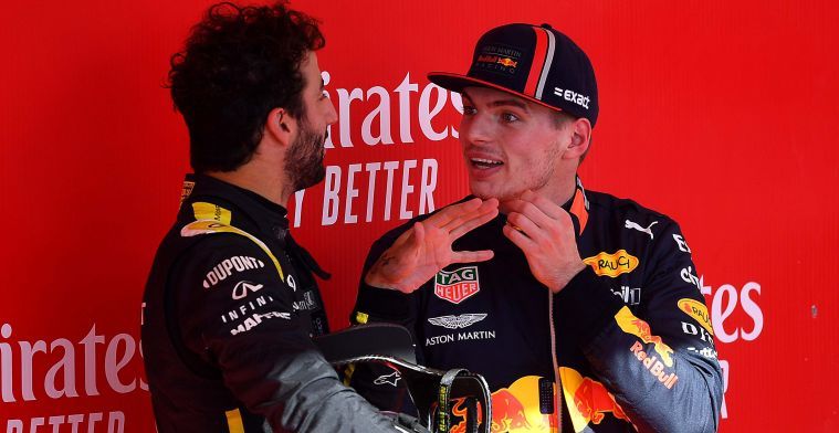 Verstappen over samenwerking in 2020: ''Het moet op die met Ricciardo lijken''