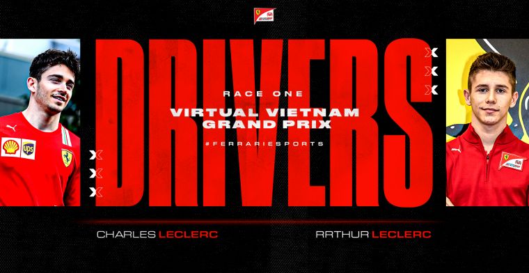 Broertje van Charles Leclerc doet zondag mee aan virtuele Grand Prix