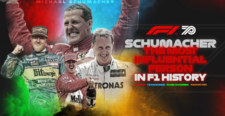 Schumacher uitgeroepen tot meest invloedrijke persoon in de F1-geschiedenis