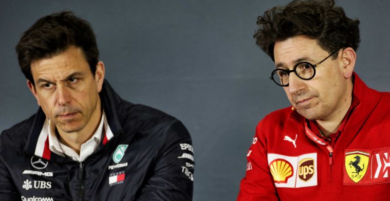 Binotto niet gediend van opmerkingen Wolff: ''Mercedes heeft altijd een mening''