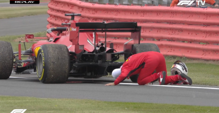 Opnieuw problemen voor Ferrari: Vettel valt stil na motorproblemen