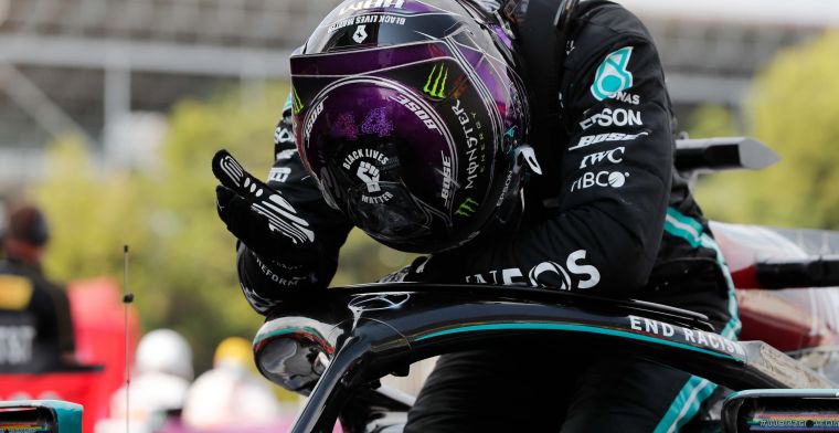 Hamilton wint niet door wegligging Mercedes: ''Dat komt door zijn voetenwerk''