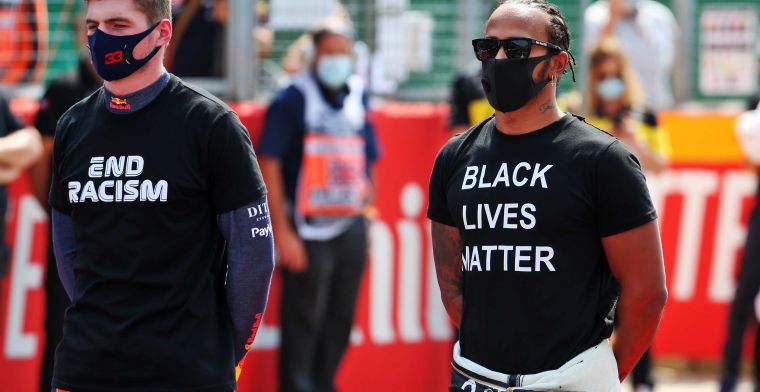 Verstappen: Niet alleen Hamilton moet steun F1-coureurs tegen racisme waarderen