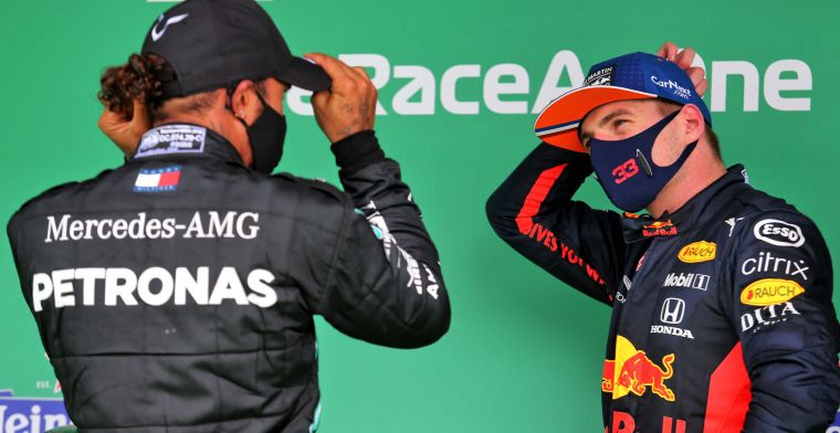 Verstappen nog niet sneller dan Hamilton in de race: ''Ik betwijfel dat''