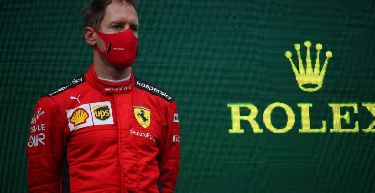 Vettel lacht om Binotto: 'Misschien moet hij dan maar vaker thuis blijven'
