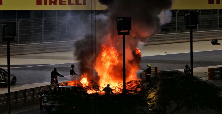 GP voor langere tijd uitgesteld na de harde crash van Grosjean