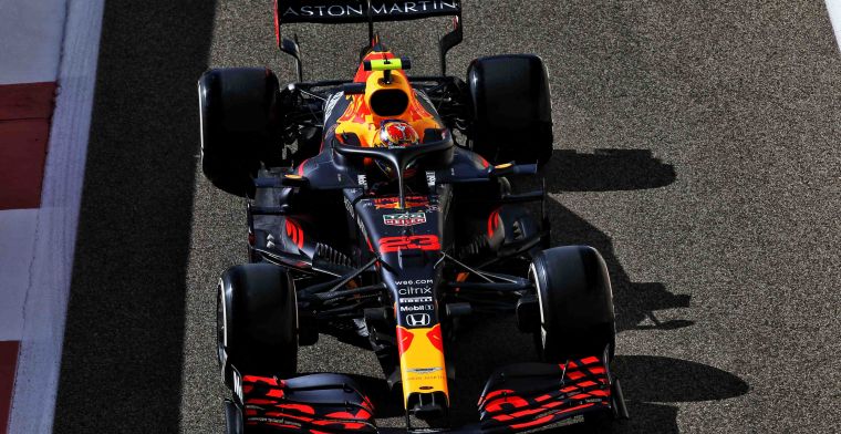 Red Bull Racing test in Abu Dhabi al de nieuwe vloer voor 2021