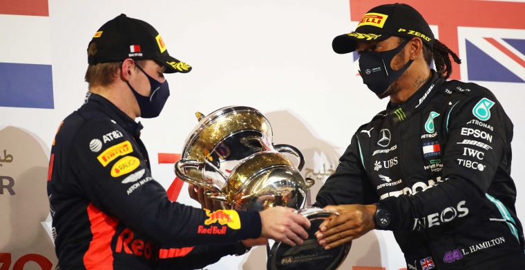 Verstappen opnieuw achter Hamilton: 'Over het algemeen de nummer twee'