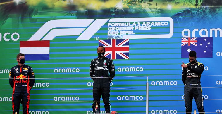Hamilton verwacht flinke tegenstand van Verstappen en Ricciardo in 2021