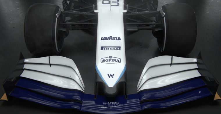 Williams met grotere aerodynamische aanpassingen dan concurrentie, maar geen bult