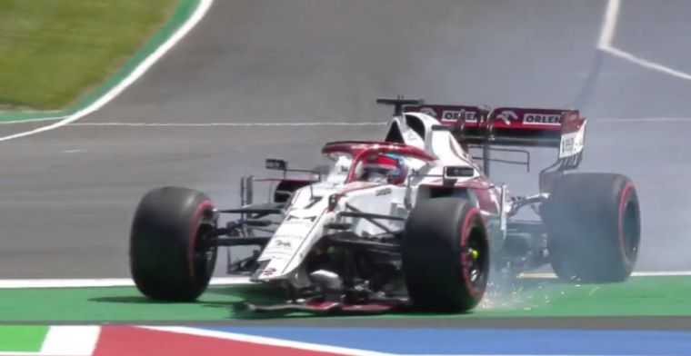 Verstappen kan niet aanvallen bij start; Raikkonen veroorzaakt safety car
