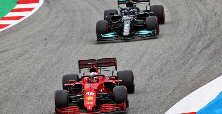 Leclerc kijkt met Ferrari naar Mercedes: 'Dan kunnen we hun niveau bereiken'