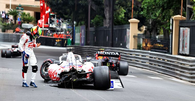 Haas is enorm bedrag kwijt na zware crash van Schumacher in Monaco