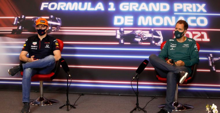 Vettel: 'Dat Verstappen om de titel kan vechten geeft hem gemoedsrust'