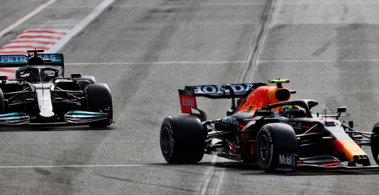 Hamilton komt niet voorbij aan Perez: 'Het is echt zo'n vervelende coureur'