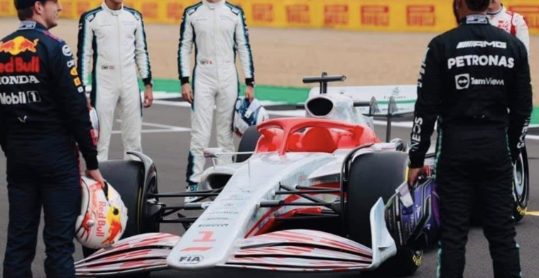 Eerste beelden van Formule 1-prototype voor 2022 gelekt