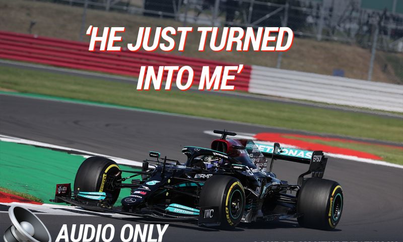 Hamilton legt schuld bij Verstappen: 'Hij stuurde op me in!'