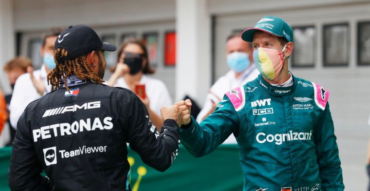 WK-stand: Hamilton loopt dankzij diskwalificatie Vettel uit op Verstappen