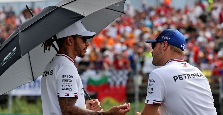Hamilton herstelt na strategische fout Mercedes: 'Hij had zoveel snelheid'