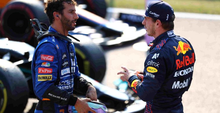 Ricciardo over Verstappen: Misschien nog steeds wrok of frustratie